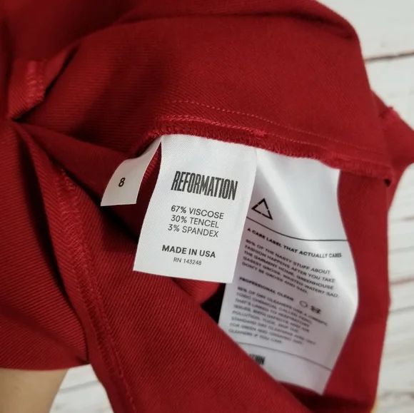 Reformation | Red Vix Dress NEW - Picture 7 of 8